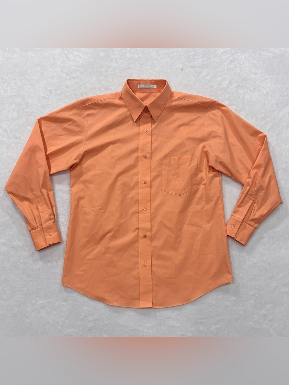 Foxcroft Wrinkle Free Orange Long Sleeve Button Up Shirt Women’s Size 6